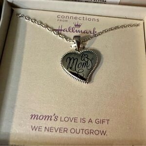 Hallmark Silver Mom Heart Pendant Necklace